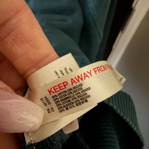 Free People Oversized Sweatshirt Zippered Hoodie Dark Blue Green Small - Picture 5 of 6